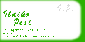 ildiko pesl business card